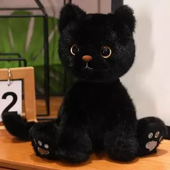 Большие глаза милые животные плюшевые куклы сидят мягкие кошки плюшевые подушки кошка плюшевые игрушки пасхальные подарки 23cm