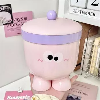Большие глаза мультфильм настольный мусорный бак домашний настольный мини-контейнеры для хранения