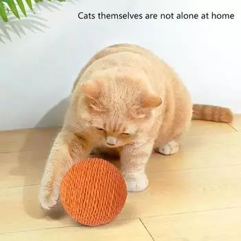 Большие игрушки для кошек интерактивный шарик-царапка для жевания плетеный сизаль игрушка для кошек мяч когтеточка для кошек игрушка-мяч для укуса товары для животных игрушки для домашних животных