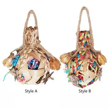 Большие игрушки для попугаев, жевательная игрушка, клетка для укусов, подвесная обучающая игрушка для птиц, жевательная игрушка для ара, волнистых попугайчиков, неразлучников, зябликов, какаду