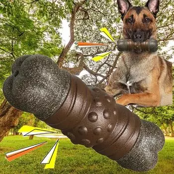 Большие игрушки для жевания собак, прочнее настоящих костей, игрушка-пищалка, избавляет от скуки и беспокойства, помогает при расщеплении зубов у собак, товары для животных коричневый