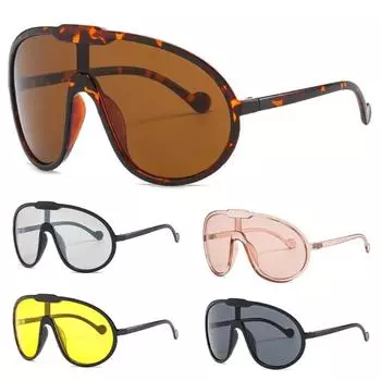 Большие интегрированные очки без оправы унисекс ветрозащитные солнцезащитные очки с большой оправой для защиты от солнца на открытом воздухе для велоспорта неполяризованные солнцезащитные очки чёрный