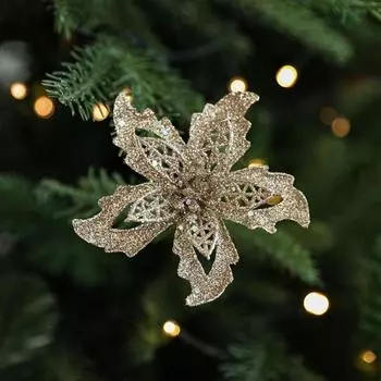 Большие искусственные блестки рождественские цветы пайетки елочные украшения Подарки на Новый год Style 3