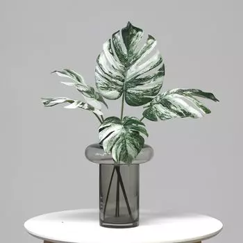 Большие искусственные тропические пальмовые ветви, тропические растения, зеленая искусственная пальма, пластиковое папоротниковое растение, искусственные пальмовые листья для офиса