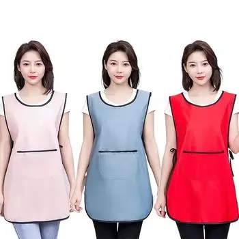 Большие карманы Парикмахерская накидка Водонепроницаемый фартук парикмахера Жилет Комбинезоны Нагрудники для поваров зелёный