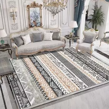 Большие ковры в стиле ретро и этнического стиля для украшения гостиной, домашнего освещения, роскошных журнальных столиков, мягкий коврик для спальни, легко чистящийся ковер 60x90cm door mat