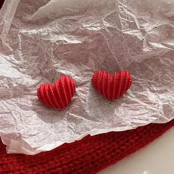 Большие красные серьги-гвоздики Love Year Tide White Temperament, серьги, женские красный