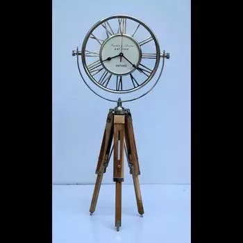 Большие круглые часы с римскими цифрами в стиле ретро — подарки для домашнего декора, персонализированные подарки, именные подарки на заказ, регулируемые и складные рождественские подарки Brown коричневый