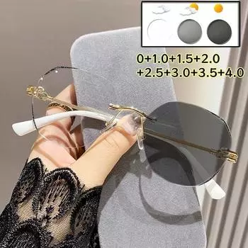 Большие круглые цветные меняющие цвет очки для близорукости женские очки с высокой четкостью для близорукости фотохромные очки для близорукости 0 холодный серый