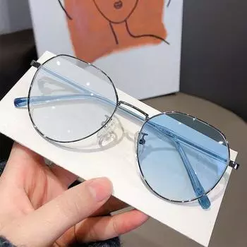 Большие круглые фотохомические очки для близорукости для женщин и мужчин Tr Frame Ocean с защитой от синего света UV400, очки для близорукости от 0 до -6,0 6