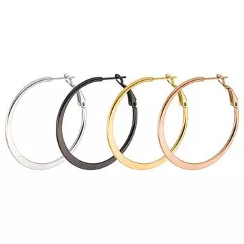 Женские серьги розовое золото / серебро / черный / золотой цвет серебряный