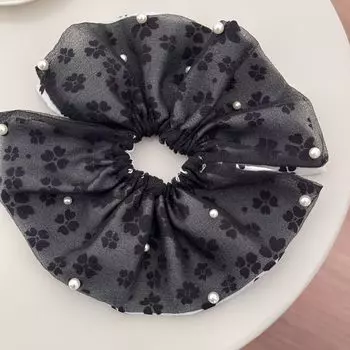 Большие крупные аксессуары для волос резинки для женщин девушки корейские эластичные резинки-скранчи винтажные жемчужные роскошные дизайнерские цветы мода