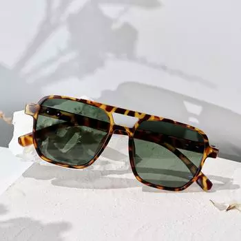 Большие квадратные очки мужские двухлучевые ретро-солнцезащитные очки женские поляризованные солнцезащитные очки мужские