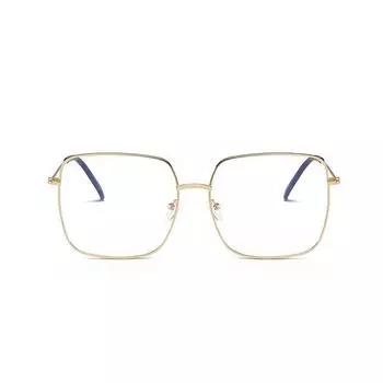 Большие квадратные простые очки, металлические прозрачные женские оправы для очков, оптические оправы по рецепту
