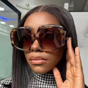 Большие квадратные солнцезащитные очки, модные солнцезащитные очки в стиле ретро, женские солнцезащитные очки в большой оправе, солнцезащитные очки