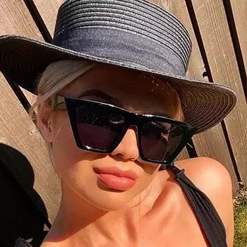 Большие квадратные солнцезащитные очки, женские черные кошачьи глаза, брендовые дизайнерские солнцезащитные очки для женщин, модные градиентные очки для путешествий, водителя, Oculos De Sol