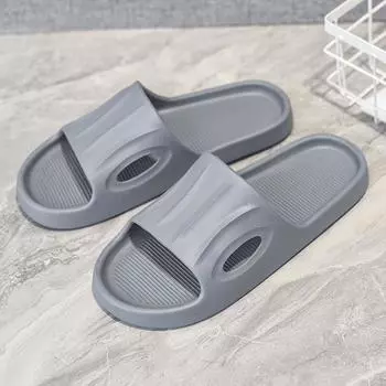 Большие летние однотонные уличные сандалии размера 35–46, пляжная обувь, домашние и уличные мужские и женские тапочки 35/36 чёрный