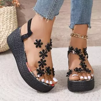 Большие Маленькие Ароматные Сандалии в Римском Стиле 36 чёрный