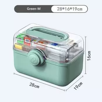 Большие медицинские контейнеры для хранения 3 слоя складной лоток коробка для лекарств с ручкой пластиковый съемный органайзер для таблеток семейные аптечки