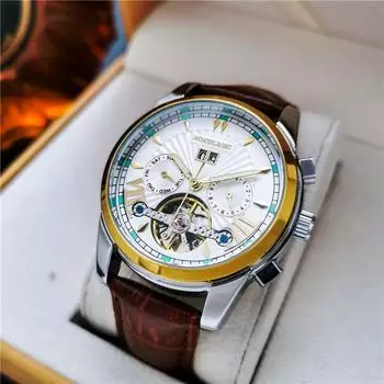 Большие многофункциональные полностью автоматические механические часы с маховиком, классические легкие роскошные светящиеся водонепроницаемые мужские часы