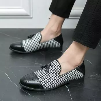 Большие мужские туфли с гравировкой Brock 47 размера, с бахромой, глянцевые, заостренные кожаные туфли для ночных клубов в стиле британского парикмахера 38 золотой