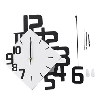 Большие настенные часы с бесшумным маятником на батарейках, не тикающие, для гостиной, спальни, офиса, дома