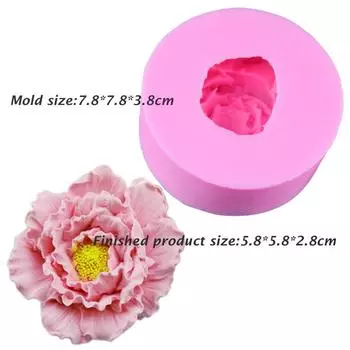 Большие новые пионы свечи воск силиконовые формы для мыла помадка ручная работа глина смола гипсовая форма украшение домашний декор M2441 свадьба