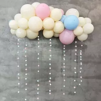 Большие облака, море, круглые воздушные шары, подвесные воздушные шары на дверь, свадебные макаронные шары, арка, украшение для дня рождения