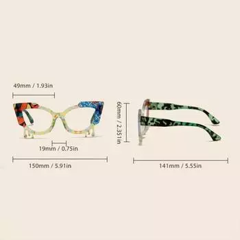 Большие очки для чтения «кошачий глаз», женские модные специальные очки для работы за компьютером с защитой от синего света, цветные повседневные оптические зеркала с плоским светом зелёный