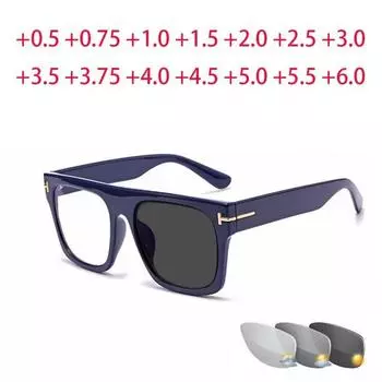 Большие очки для мужчин, роскошные очки в стиле стимпанк, большая дальнозоркость, женщины для чтения, фотохромные очки по рецепту 0 +0,5 +1,0 от +2,0 до +6,0 0