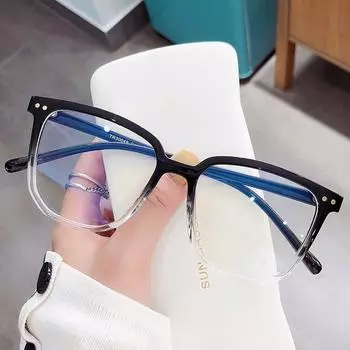 Большие очки, прозрачные компьютерные очки, оправа для женщин и мужчин, очки с защитой от синего света, оптические очки для очков