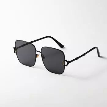 Большие очки, закрывающие лицо, простые очки, ретро-квадратные металлические солнцезащитные очки Ins, тонкие солнцезащитные очки для мужчин светло-зеленый