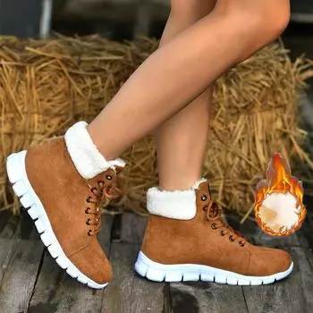 Большие осенние и зимние короткие сапоги. Женские повседневные ботинки с толстой подошвой в английском стиле и клапанами. 36 чёрный