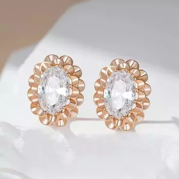 Большие овальные белые циркониевые серьги-подвески для женщин, золотые винтажные ювелирные изделия, свадебные простые роскошные аксессуары для вечеринки белый