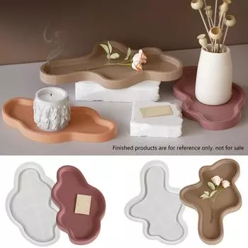 Большие овальные прочные силиконовые формы для подносов из смолы и бетона, товары для рукоделия, украшения дома, касты для посуды, ежедневное использование T1