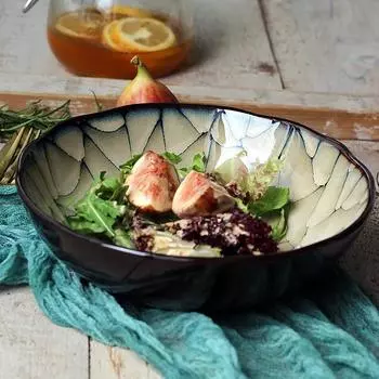 Большие овощные миски, цветная подглазурная миска для ламианской лапши, классическая миска с узором «деление», японские керамические миски для супа с лапшой