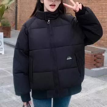 Большие парки женские зимние модные толстые теплые зимние пальто женские большие размеры верхняя одежда M чёрный