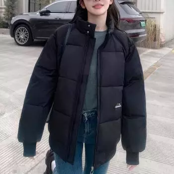 Большие парки женские зимние модные толстые теплые зимние пальто женские большие размеры верхняя одежда M чёрный