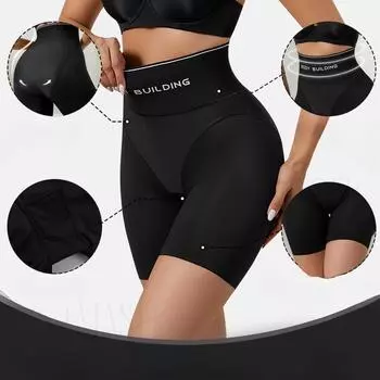Большие пластиковые бесшовные компрессионные трусы с высокой талией и утягивающими персонализированными буквами для женских корректирующих трусиков S чёрный
