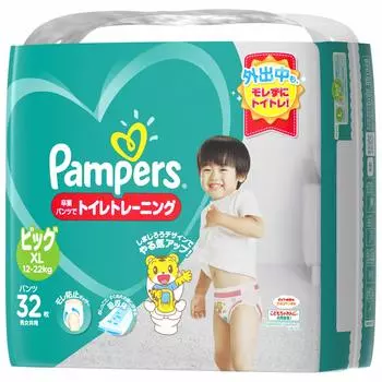 Большие подгузники Pampers Graduation Pants 32 шт. [Размер брюк] (12~22 кг) белый