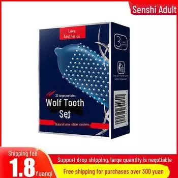 Большие презервативы с 3D-частицами Wolf Tooth (3 шт.) – Планирование семьи для взрослых и секс-игрушки для мужчин wolf tooth set 3 pieces