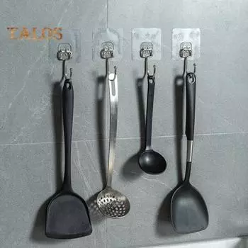 Большие прочные самоклеящиеся крючки, водонепроницаемые, не оставляющие следов, легко устанавливаемые, вращающиеся на 180 градусов, крючки для хранения, органайзеры для посуды 20PCS