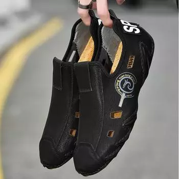 Большие размеры 2024 года, весенние и осенние мужские кожаные туфли ручной работы, легкие мужские туфли, спортивная и любительская обувь для вождения, одинарные туфли 38 хаки