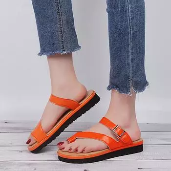 Большие размеры 35-43 Женские шлепанцы Леопардовые женские тапочки Оранжевые шлепанцы Туфли на платформе Мюли chaussures femme zapatos mujer tyu78 4 коричневый