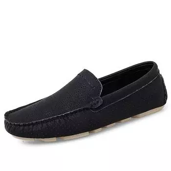 Большие размеры 38-47 Мужские туфли из натуральной кожи, дышащие, без застежек, для вождения, повседневные туфли, мокасины, роскошные лоферы, мужские летние туфли на плоской подошве 38 бежевый