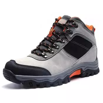 Большие размеры 39-47, осенняя уличная обувь, мужские ботинки, Нескользящая треккинговая обувь, ботильоны для мужчин, обувь 39 светло-серый