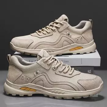 Большие размеры 39-47 Высококачественная повседневная обувь для мужчин Кроссовки Мужская модная дышащая повседневная обувь Удобная обувь для вождения 39 песочный