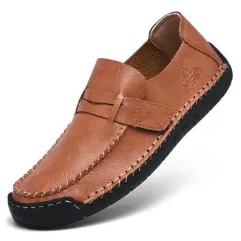 Большие размеры 39-48 Мужские лоферы Модные анималистичные узоры Повседневная кожаная обувь Прогулочная обувь Деловая кожаная обувь 39 чёрный