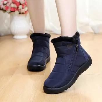 Большие размеры 43 женские сапоги водонепроницаемые зимние сапоги женские плюшевые зимние сапоги женские теплые ботильоны зимняя обувь женская повседневная обувь 35
