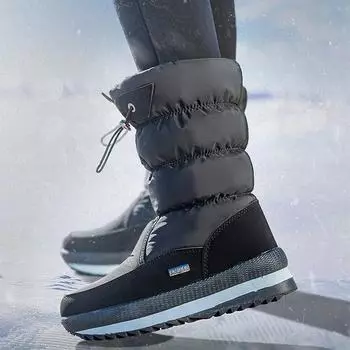 Большие размеры 46 47 мужские зимние ботинки женские зимние ботинки толстые плюшевые водонепроницаемые нескользящие высокие сапоги теплые меховые зимние ботинки для любителей 36